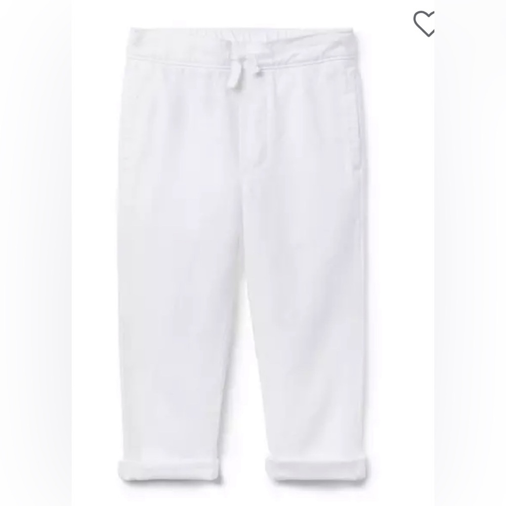 Janie and Jack Linen pants white Size 12 New without tags
